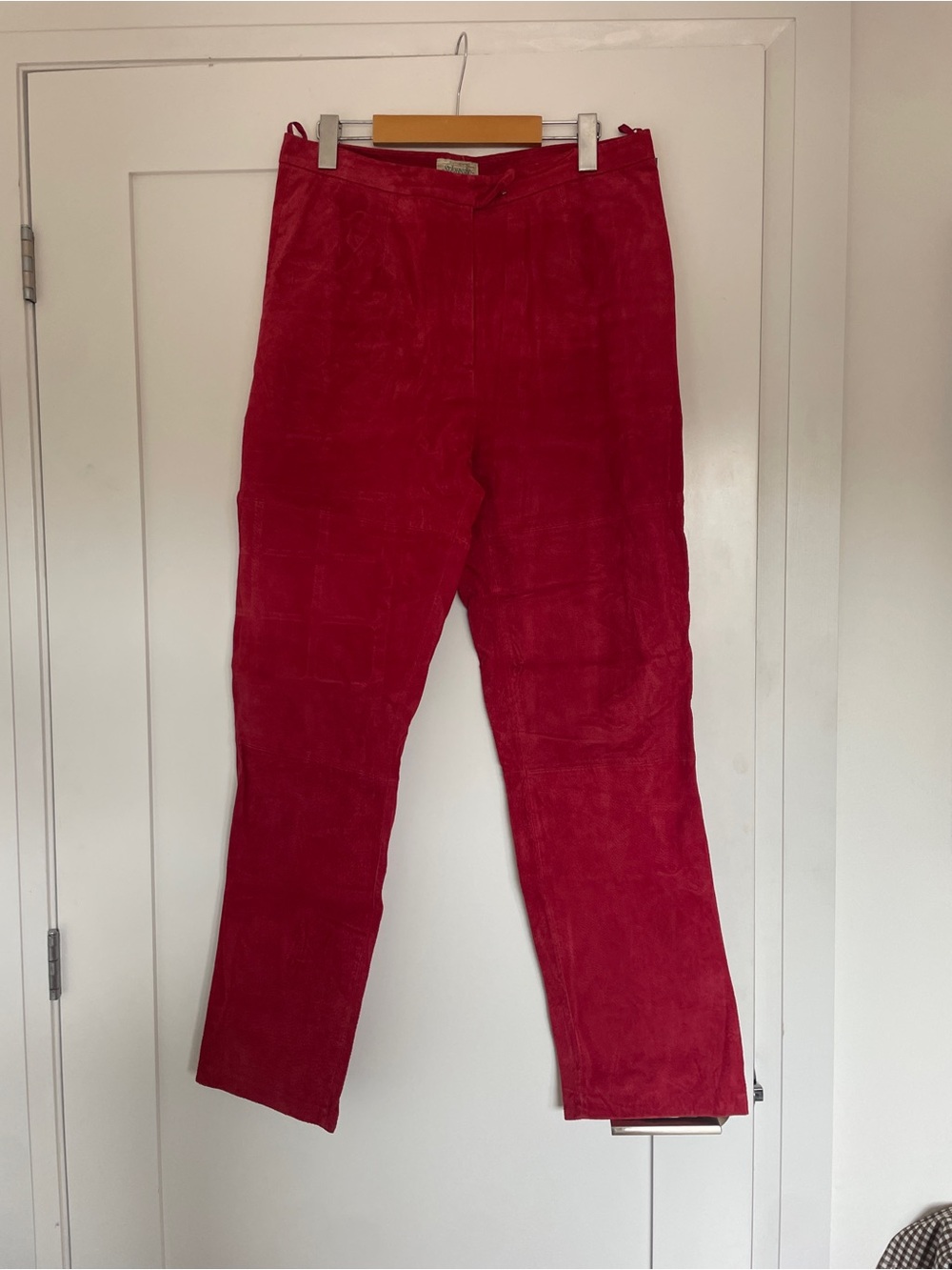 St. John's Bay Women’s Bright Red Suede Pants
